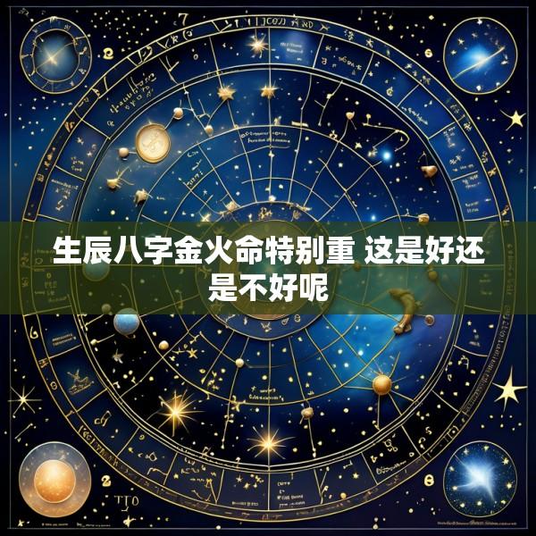 生辰八字金火命特别重 这是好还是不好呢