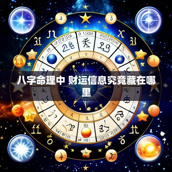 八字命理中 财运信息究竟藏在哪里