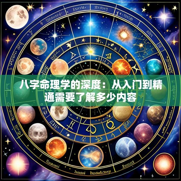 八字命理学的深度：从入门到精通需要了解多少内容