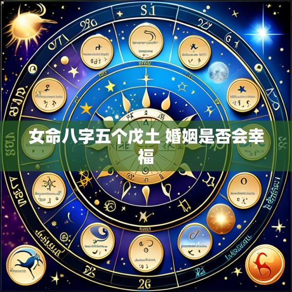 女命八字五个戊土 婚姻是否会幸福