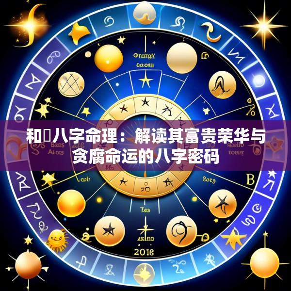 和珅八字命理：解读其富贵荣华与贪腐命运的八字密码