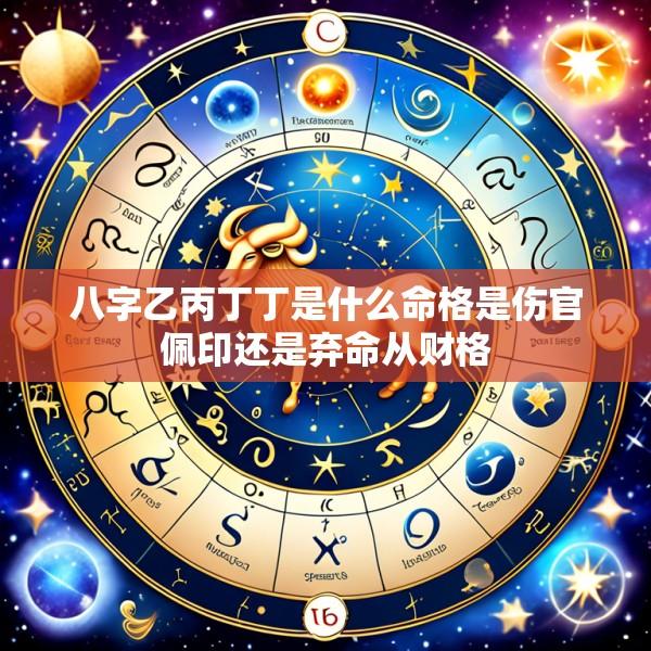 八字乙丙丁丁是什么命格是伤官佩印还是弃命从财格
