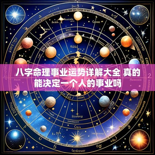 八字命理事业运势详解大全 真的能决定一个人的事业吗