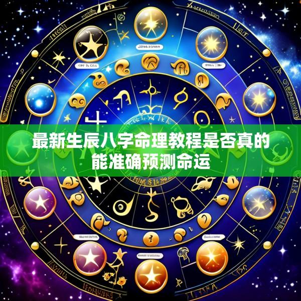 最新生辰八字命理教程是否真的能准确预测命运