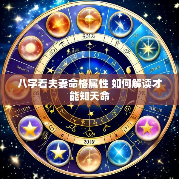 八字看夫妻命格属性 如何解读才能知天命