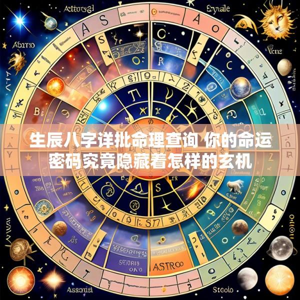 生辰八字详批命理查询 你的命运密码究竟隐藏着怎样的玄机