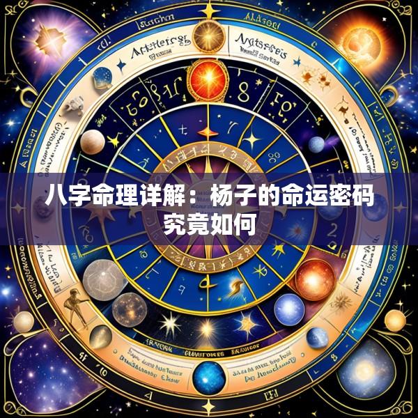 八字命理详解：杨子的命运密码究竟如何