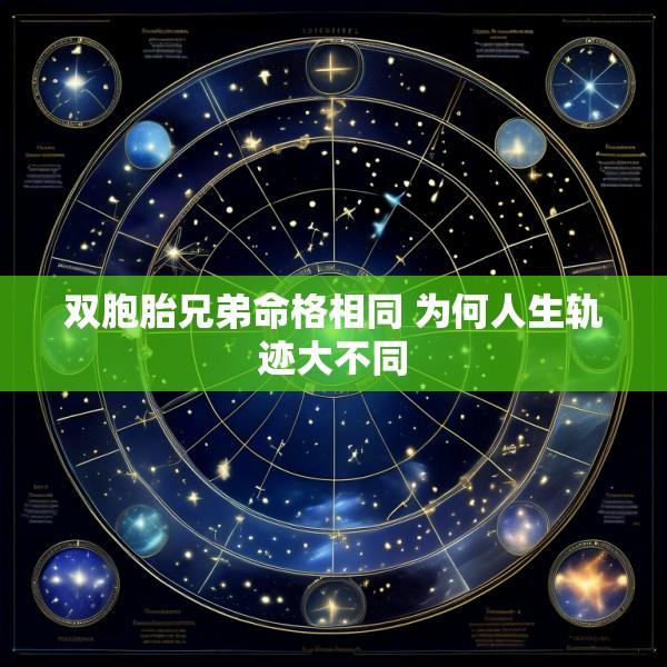 双胞胎兄弟命格相同 为何人生轨迹大不同
