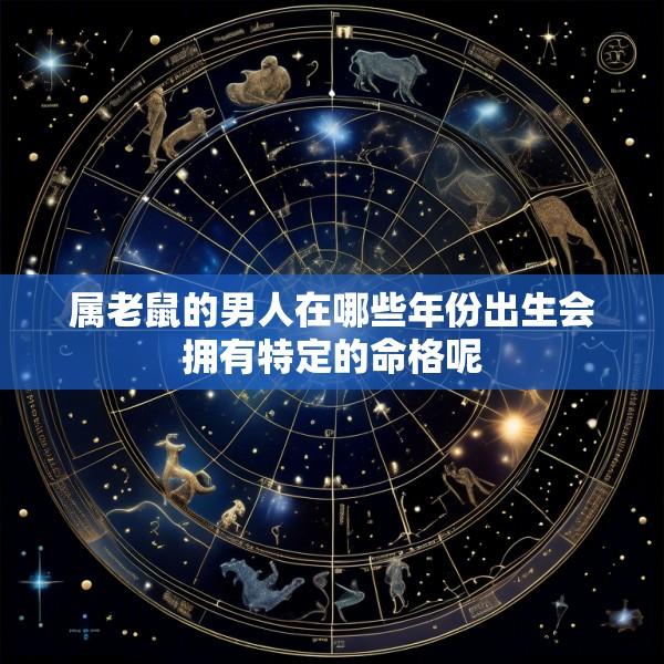 属老鼠的男人在哪些年份出生会拥有特定的命格呢