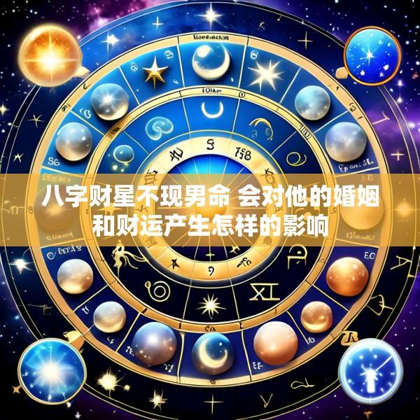 八字财星不现男命 会对他的婚姻和财运产生怎样的影响