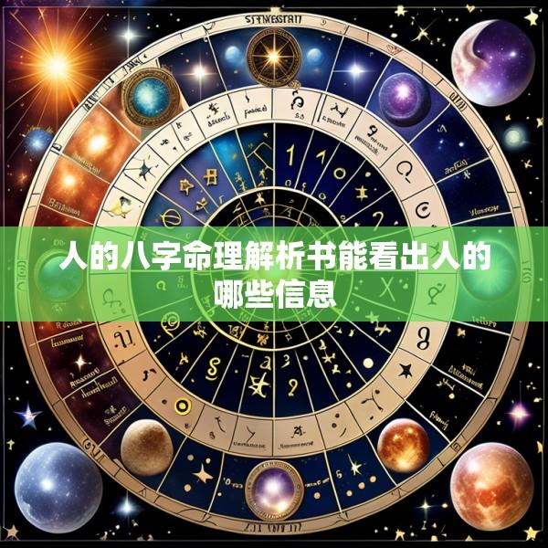 人的八字命理解析书能看出人的哪些信息