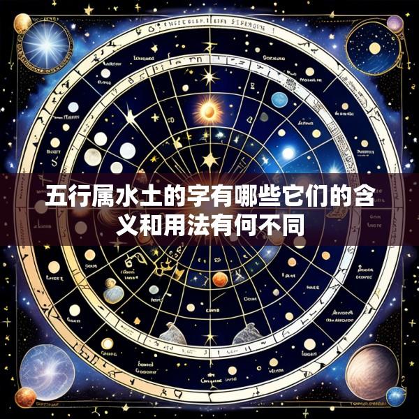 五行属水土的字有哪些它们的含义和用法有何不同