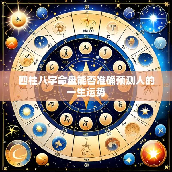 四柱八字命盘能否准确预测人的一生运势