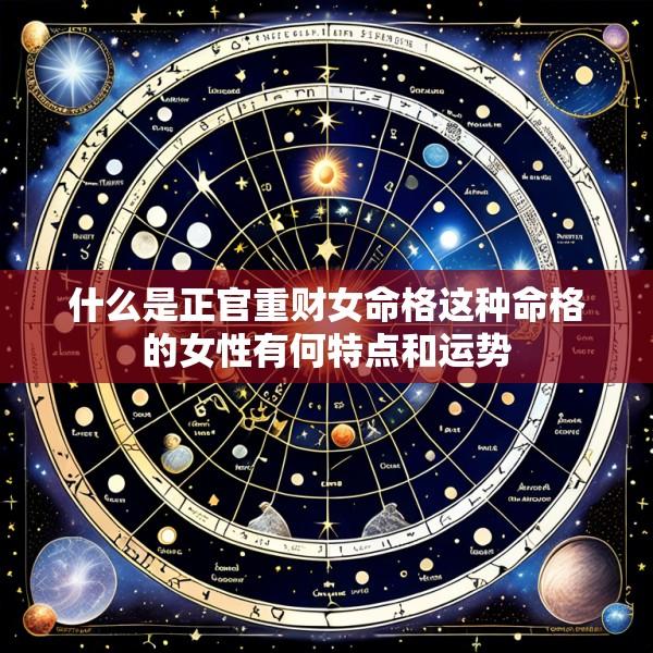 什么是正官重财女命格这种命格的女性有何特点和运势