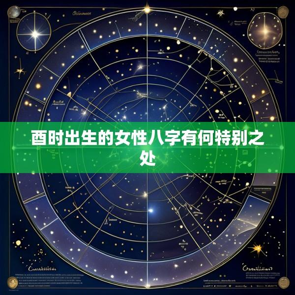 酉时出生的女性八字有何特别之处