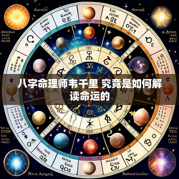 八字命理师韦千里 究竟是如何解读命运的