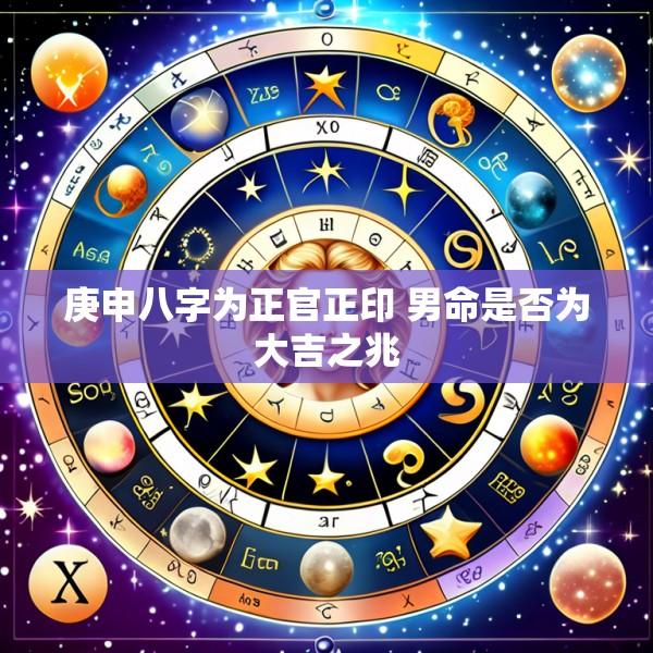 庚申八字为正官正印 男命是否为大吉之兆