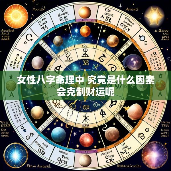 女性八字命理中 究竟是什么因素会克制财运呢