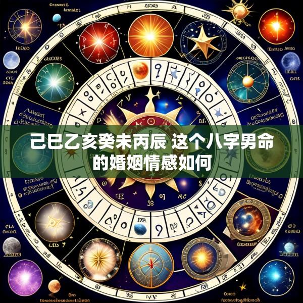 己巳乙亥癸未丙辰 这个八字男命的婚姻情感如何
