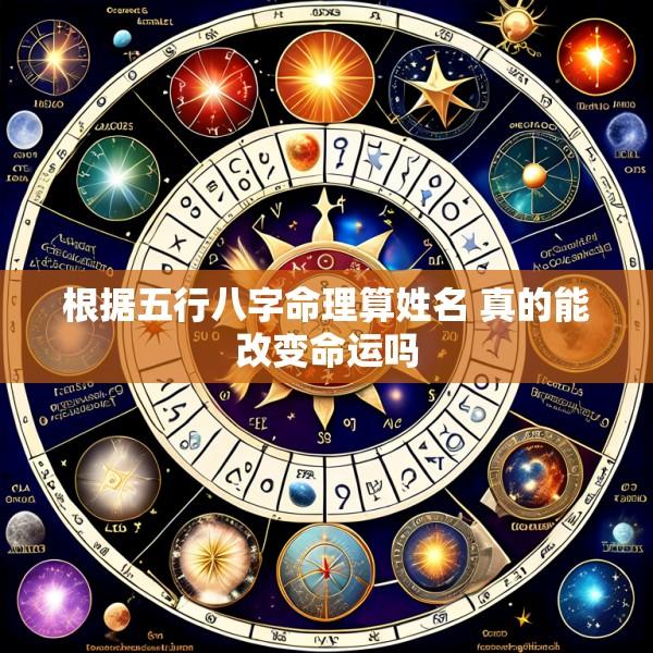 根据五行八字命理算姓名 真的能改变命运吗