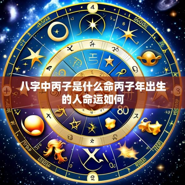 八字中丙子是什么命丙子年出生的人命运如何