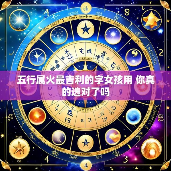 五行属火最吉利的字女孩用 你真的选对了吗