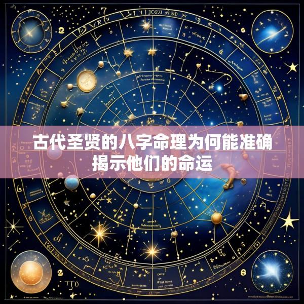 古代圣贤的八字命理为何能准确揭示他们的命运