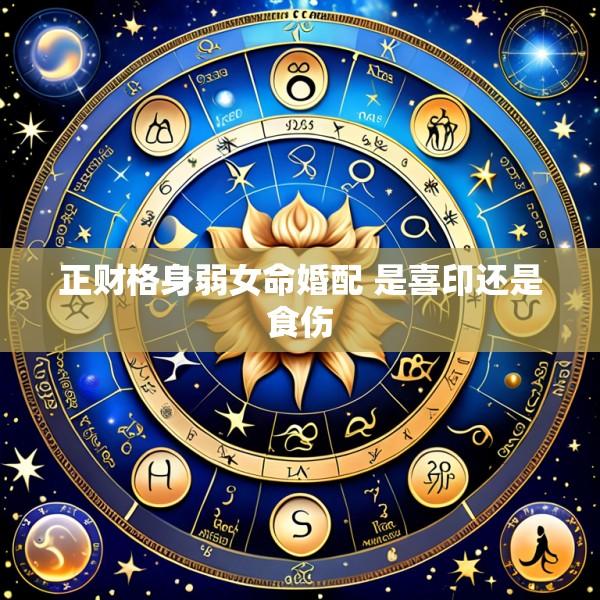 正财格身弱女命婚配 是喜印还是食伤