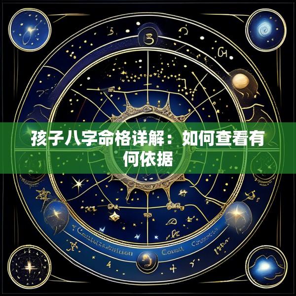 孩子八字命格详解：如何查看有何依据