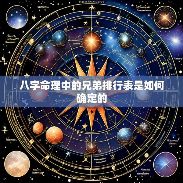 八字命理中的兄弟排行表是如何确定的