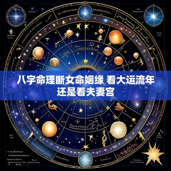 八字命理断女命姻缘 看大运流年还是看夫妻宫