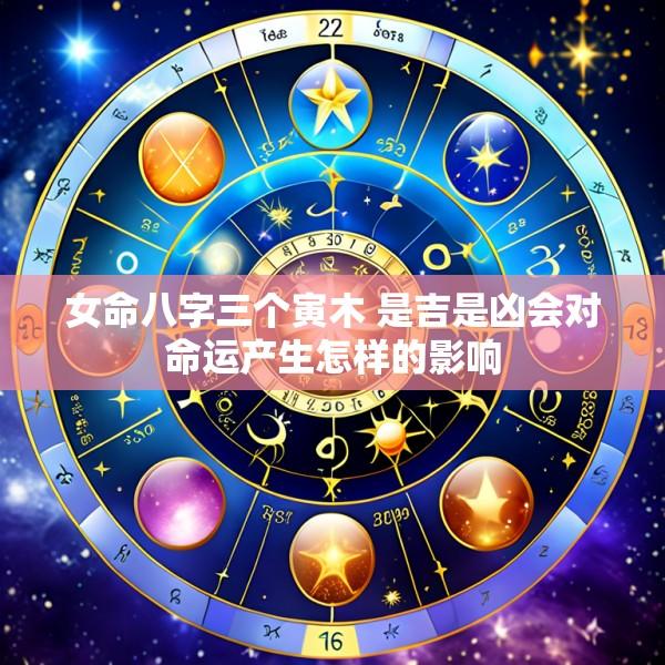 女命八字三个寅木 是吉是凶会对命运产生怎样的影响