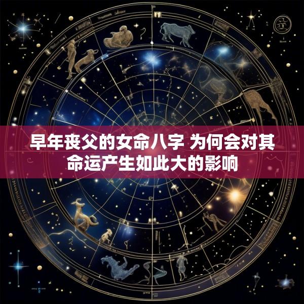 早年丧父的女命八字 为何会对其命运产生如此大的影响