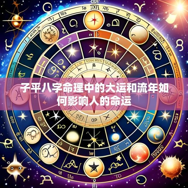 子平八字命理中的大运和流年如何影响人的命运