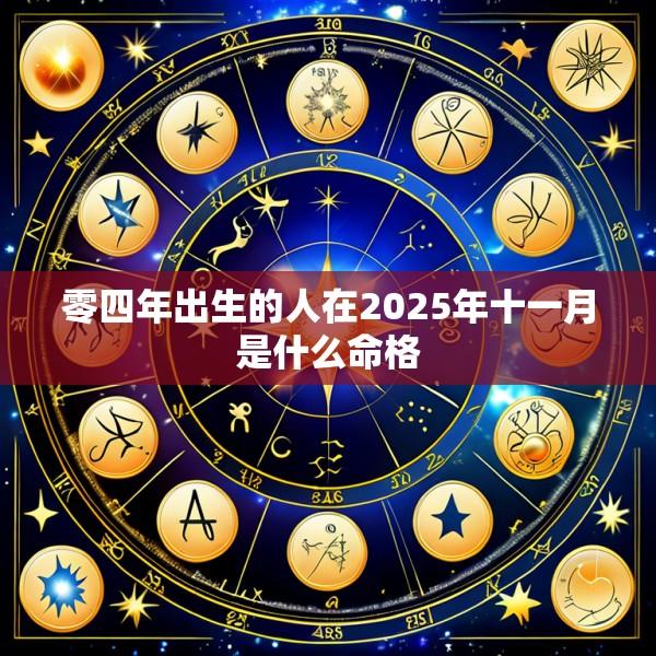 零四年出生的人在2025年十一月是什么命格