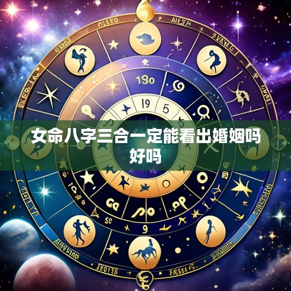 女命八字三合一定能看出婚姻吗好吗