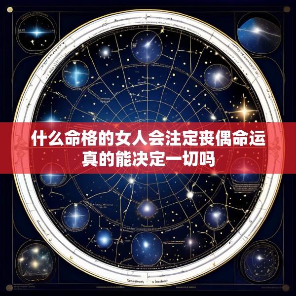 什么命格的女人会注定丧偶命运真的能决定一切吗