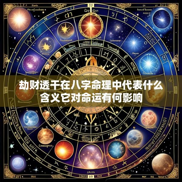 劫财透干在八字命理中代表什么含义它对命运有何影响