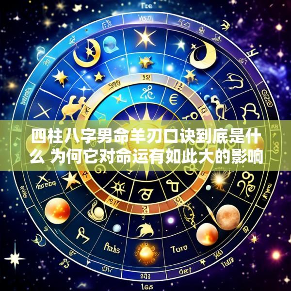 四柱八字男命羊刃口诀到底是什么 为何它对命运有如此大的影响
