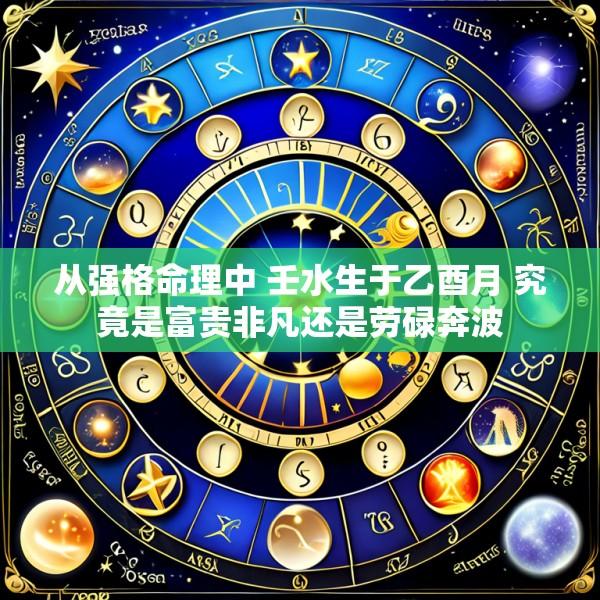 从强格命理中 壬水生于乙酉月 究竟是富贵非凡还是劳碌奔波