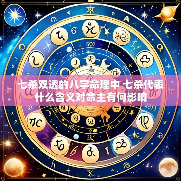 七杀双透的八字命理中 七杀代表什么含义对命主有何影响