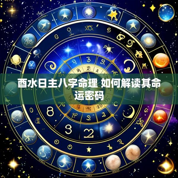 酉水日主八字命理 如何解读其命运密码
