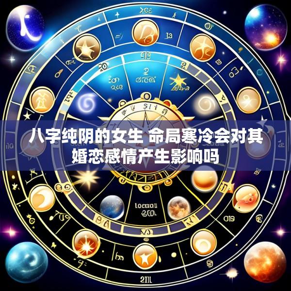 八字纯阴的女生 命局寒冷会对其婚恋感情产生影响吗