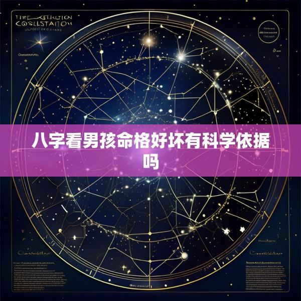 八字看男孩命格好坏有科学依据吗