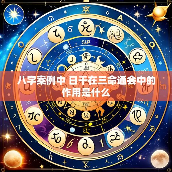 八字案例中 日干在三命通会中的作用是什么