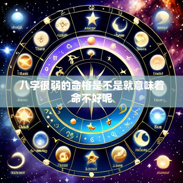 八字很弱的命格是不是就意味着命不好呢