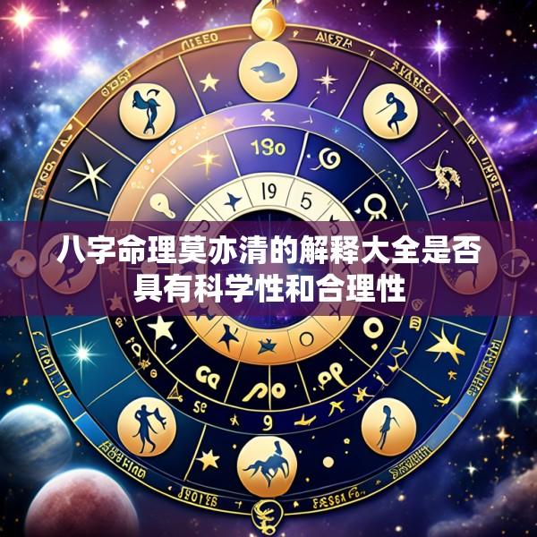 八字命理莫亦清的解释大全是否具有科学性和合理性
