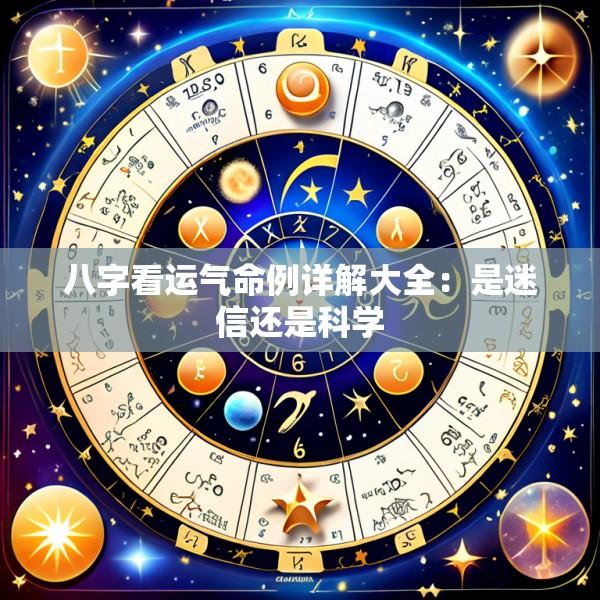 八字看运气命例详解大全：是迷信还是科学