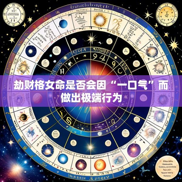 劫财格女命是否会因“一口气”而做出极端行为