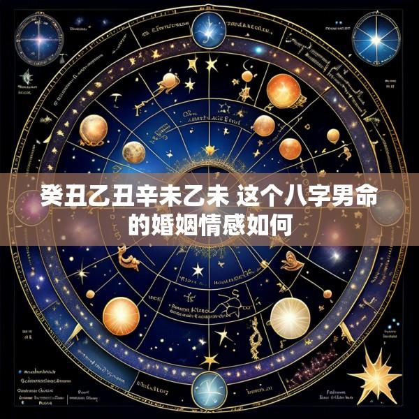 癸丑乙丑辛未乙未 这个八字男命的婚姻情感如何